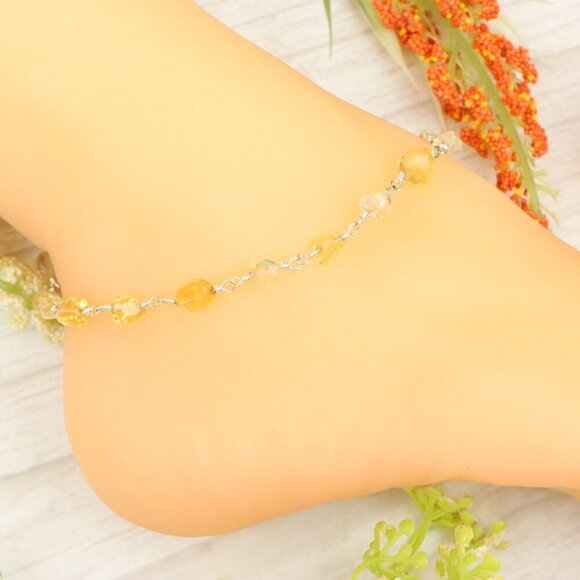 "Handmade Anklet – Elegant & Delicate Jewelry for Women | UNVRC1391 - Picture 2 of 10